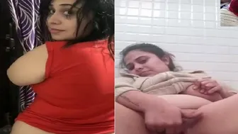 Thick Punjabi Milf Pleasuring Herself For The Camera Backstage