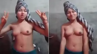 Bangladeshi GF Getting Naked In Bathroom Before Shower