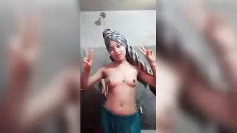 Bangladeshi GF Getting Naked In Bathroom Before Shower