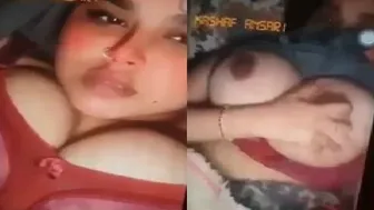 My Horny GF Playing With Her Big Naked Tits On Video
