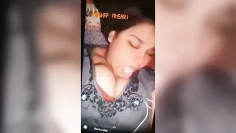 My Horny GF Playing With Her Big Naked Tits On Video
