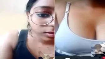 Nerdy Gf Exposing Her Perky Tits For The First Time On Cam