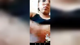 Nerdy Gf Exposing Her Perky Tits For The First Time On Cam