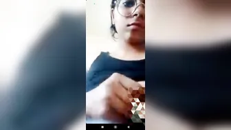 Nerdy Gf Exposing Her Perky Tits For The First Time On Cam