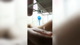 Curvy GF Soaping Up Her Body Under Warm Shower Spray