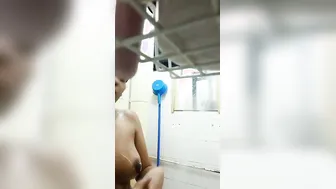 Curvy GF Soaping Up Her Body Under Warm Shower Spray