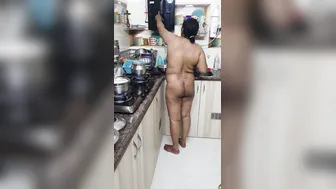 Mature Mother Getting Naked For Him In The Empty Kitchen