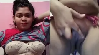 My Gf Exposing Her Dark Pussy And Tits In Secret Sex Mms Clip