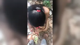 College GF Getting Fucked Outdoors Hidden In The Jungle