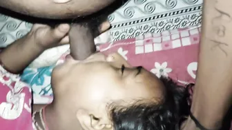 Horny Bhabhi Giving Her Man A Sloppy Blowjob In Bedroom