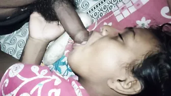 Horny Bhabhi Giving Her Man A Sloppy Blowjob In Bedroom