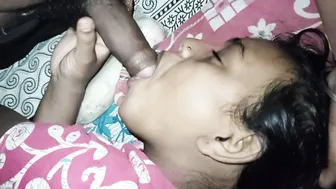 Horny Bhabhi Giving Her Man A Sloppy Blowjob In Bedroom