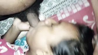 Horny Bhabhi Giving Her Man A Sloppy Blowjob In Bedroom