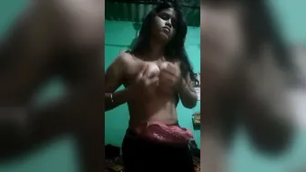 Village GF Playing With Her Perky Tits In Private Video
