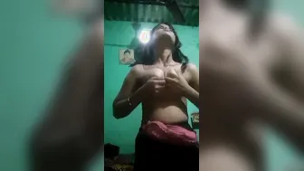 Village GF Playing With Her Perky Tits In Private Video