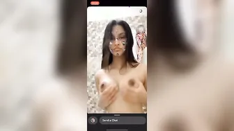 Desi GF Stripping Naked On Live Stream Before Bathing