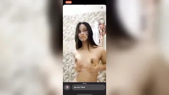 Desi GF Stripping Naked On Live Stream Before Bathing