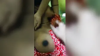 Bhabhi Letting Him Squeeze Her Big Melons During Foreplay Time