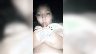 Bored GF Exploring Vegetables Alone In Her Bedroom