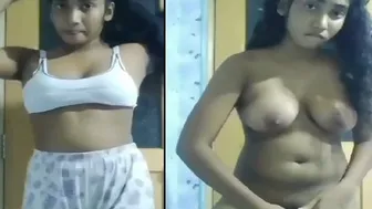 College Babe Undressing For The First Time On Homemade Video