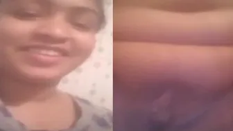 Chubby Indian Girl Fingering Her Thick Pussy Alone At Home