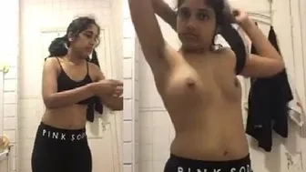 Mallu Babe Stripping Naked Before Showering Caught On Camera