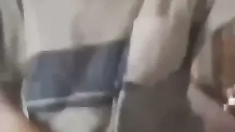 Nerdy GF Lifting Her Top Revealing Perky Natural Boobs