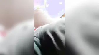 Shaved Pussy Babe Getting Frisky With Older Man In The Garden