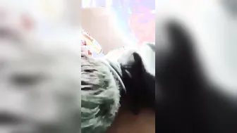 Shaved Pussy Babe Getting Frisky With Older Man In The Garden