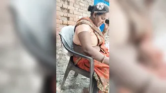 Village Bhabhi With Huge Boobs Getting Railed Outside Hard