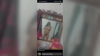 Busty Desi Babe Admiring Herself Naked In Bedroom Mirror Mms Leak