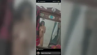 Busty Desi Babe Admiring Herself Naked In Bedroom Mirror Mms Leak