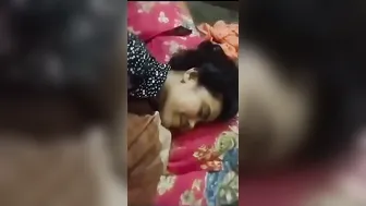 Sleepy Gf Showing Her Boobs To Boyfriend In Bed Half Awake