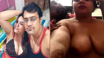 Chubby Bhabhi Having Sex And Letting Him Suck Her Big Tits