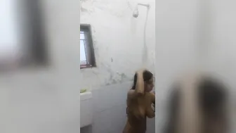 Busty Desi Babe Soaking Wet Showering Completely Nude Alone