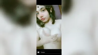 Desi GF Teasing With Her Pink Lips And Huge Melons