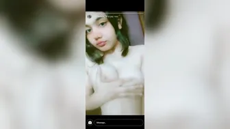 Desi GF Teasing With Her Pink Lips And Huge Melons