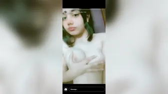 Desi GF Teasing With Her Pink Lips And Huge Melons