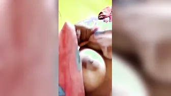 My GF Filming Her Round Boobs In Bathroom Mirror