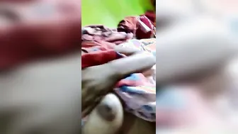 My GF Filming Her Round Boobs In Bathroom Mirror