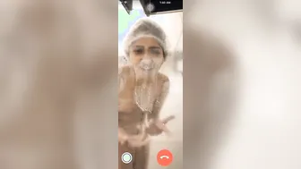 Village Girl Bathing Naked During Our Late Night Video Call