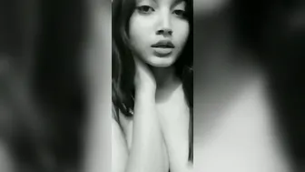 Desi Babe Showing Off Her Beautiful Tits In Black And White