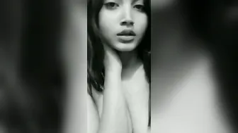 Desi Babe Showing Off Her Beautiful Tits In Black And White