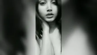 Desi Babe Showing Off Her Beautiful Tits In Black And White