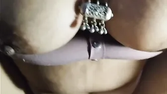 Mature Aunty Riding His Cock Hard While Her Big Boobs Bounce