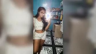 Village GF Stripping Completely Naked In Outdoor Clip