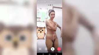 GF Taking A Bath Naked On Video Call Showing Everything