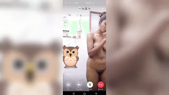 GF Taking A Bath Naked On Video Call Showing Everything