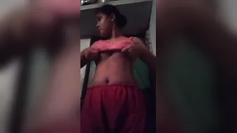 Village GF Flashing Her Big Tits Live On Camera For Me