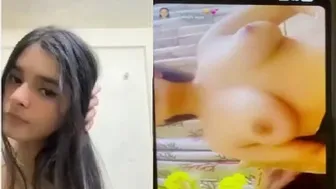 Hot GF Showing Her Boobs Recording Herself On My Phone